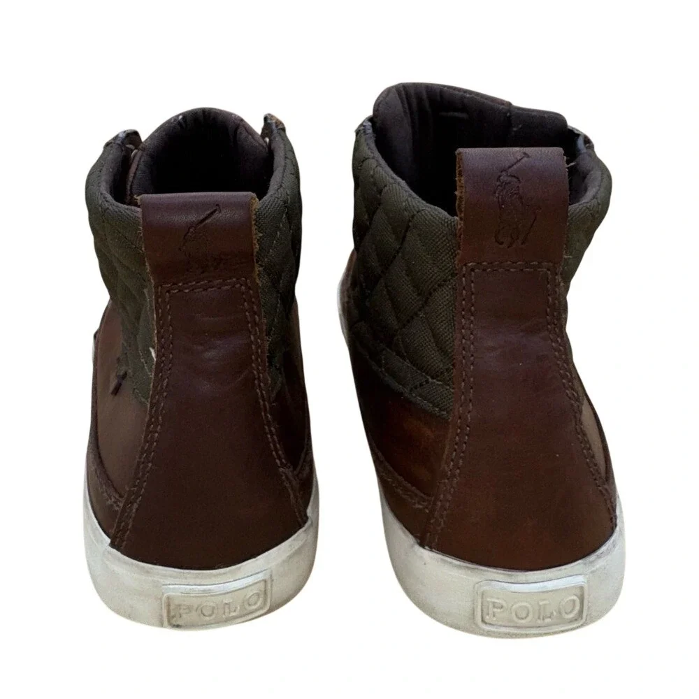 POLO Ralph Lauren Tomas Men's‎ Brown Leather Chukka Deck Boots, Size 11D, GUC